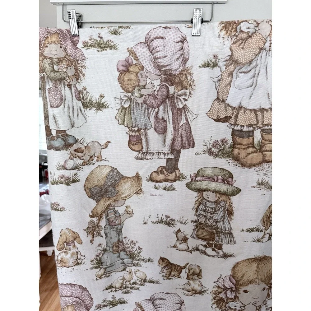 Sarah Kay Retro Kitsch‎ Holly Hobbie Pair Of Curtain Panels 70s Cottage Whimsy